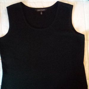 MING WANG Black Knit Tank Top Large
